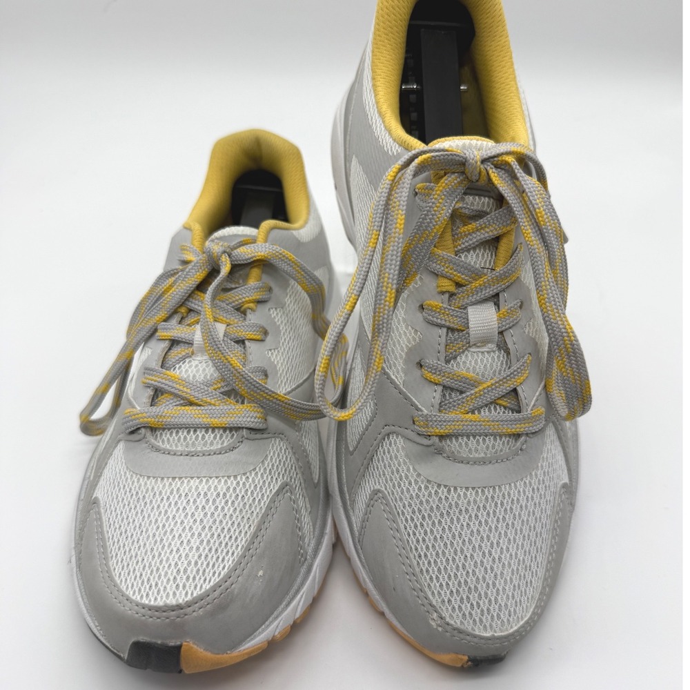 Vionic Tokyo Sneakers Women 7.5 Grey Yellow Mesh Walking Athletic Shoes - Picture 5 of 9